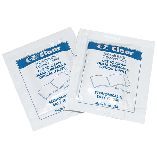 A pack of Controltek USA pre-saturated lens cleaning wipes.