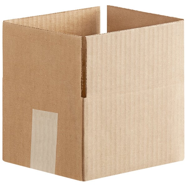 a cardboard box with a cut out corner