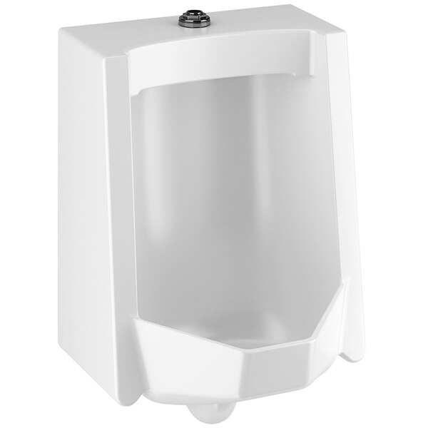 A white Sloan carbon offset urinal.