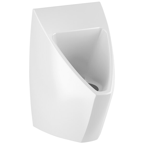 A white Sloan designer urinal with a hole in the bottom.