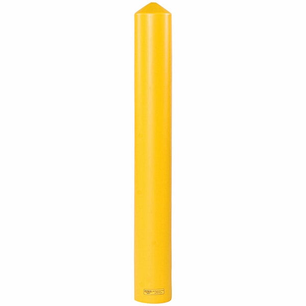 a yellow pole with a white background