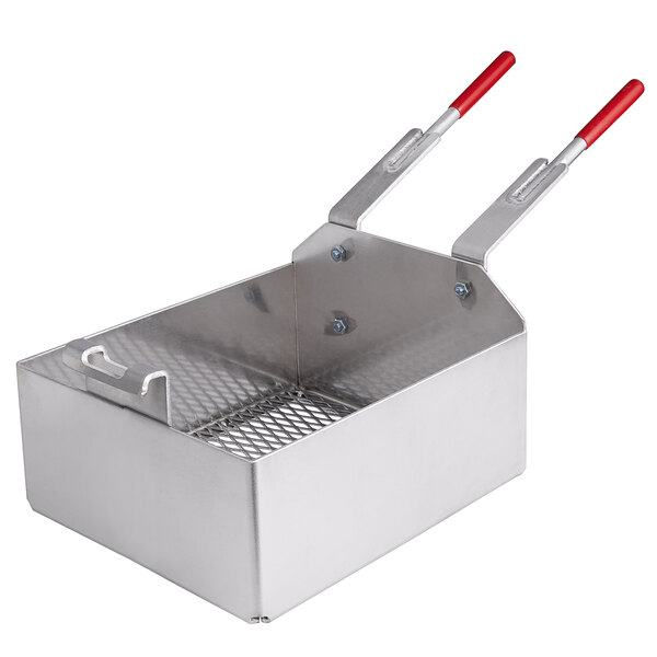 R V Works Double 13 X 11 X 6 Fryer Basket With Front Hooks