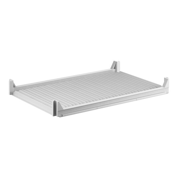 A white rectangular Cambro Camshelving® Premium shelf.