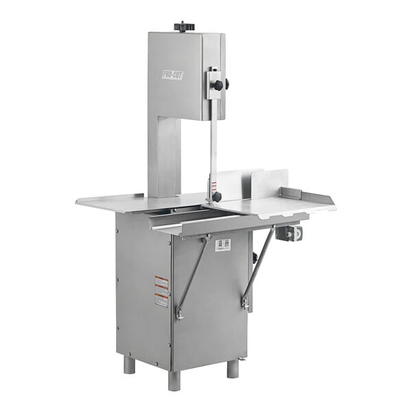 A ProCut 116" floor model vertical band meat saw with a handle.