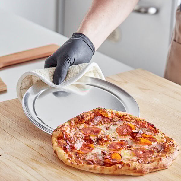 a pizza on a plate