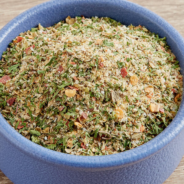 A bowl of Regal Garlic and Herb Wing Rub seasoning.