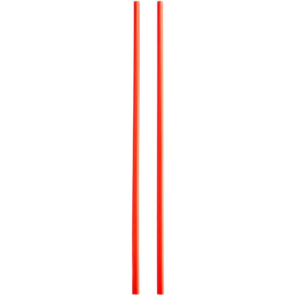 A pair of red sticks.