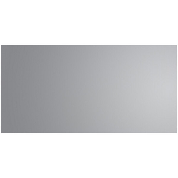 A grey rectangular Lavex steel workbench top.