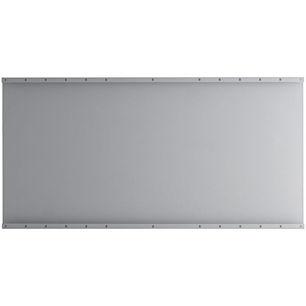 A white rectangular steel panel with screws.