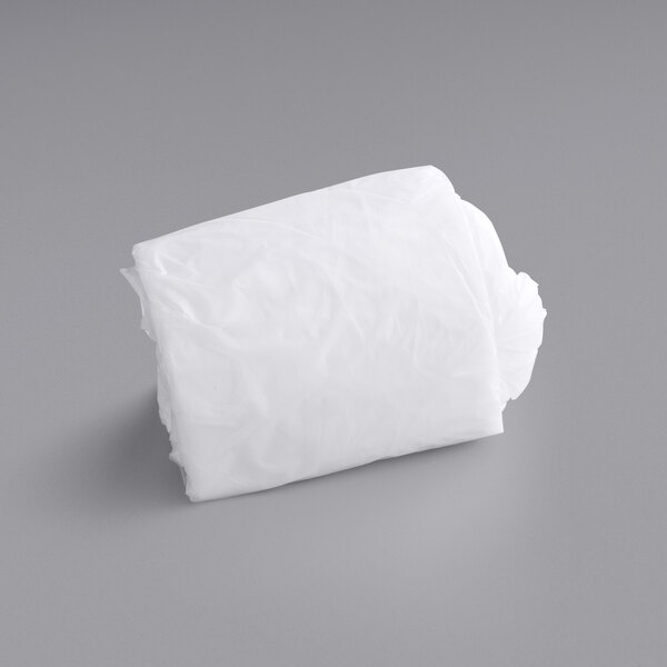 A roll of white polyethylene sleeves.