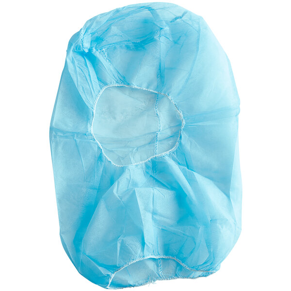 A blue PolyLite hood with a hole in the middle.