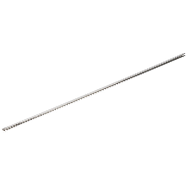 A long thin silver metal rod.
