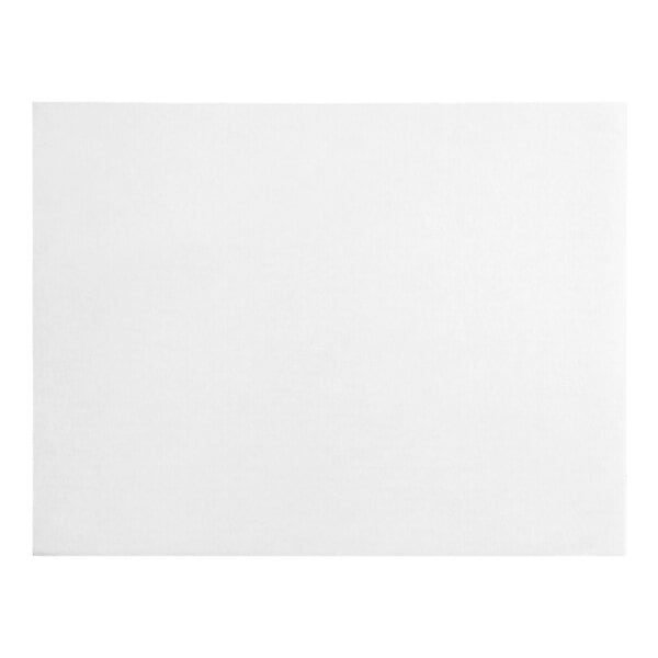 A rectangular white corrugated full sheet cake board.