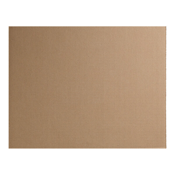 A large rectangular white corrugated cake board.