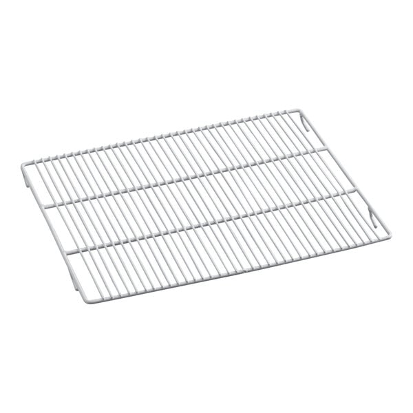 A white metal grid on a white background.