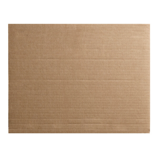 A brown cardboard box with white text on a white background.