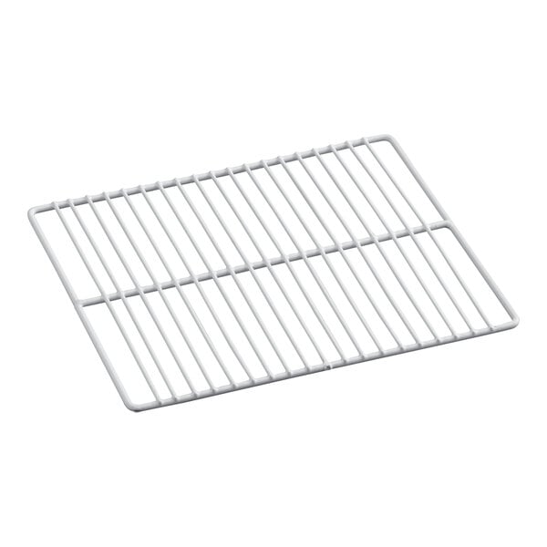 A white metal grid on a white background.