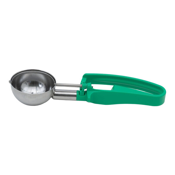 Vollrath 47393 Jacob's Pride® #12 Green Squeeze Handle Disher - 2.8 oz.