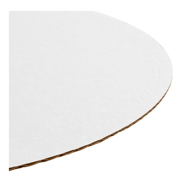 24" White Corrugated Pizza Circle - 100/Case