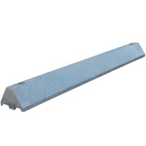 A long rectangular Plastics-R-Unique Ultra compact parking block in charcoal gray.