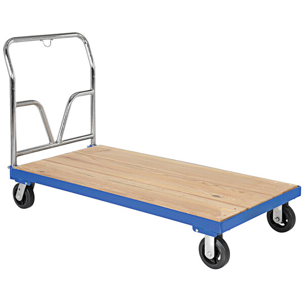 a blue and silver cart