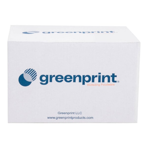 A white Greenprint box with blue and orange text.