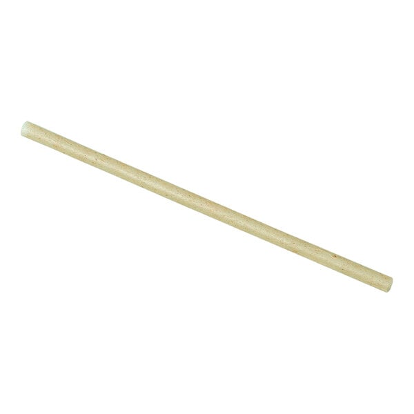 A Greenprint natural agave straw in a wrapper on a white background.