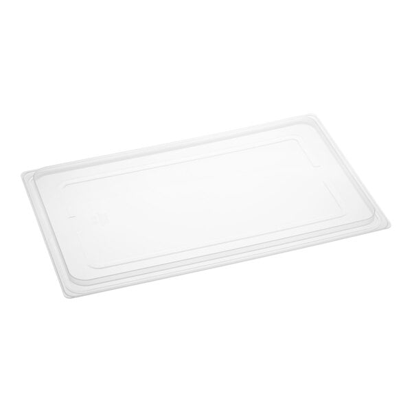 A white rectangular translucent polypropylene lid.