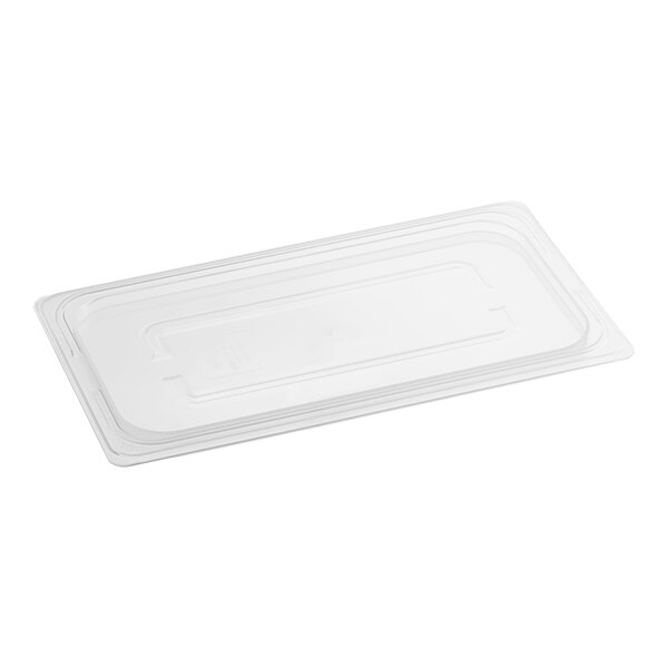 A Vigor translucent polypropylene lid on a white background.