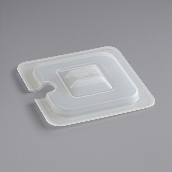a plastic container with a square design