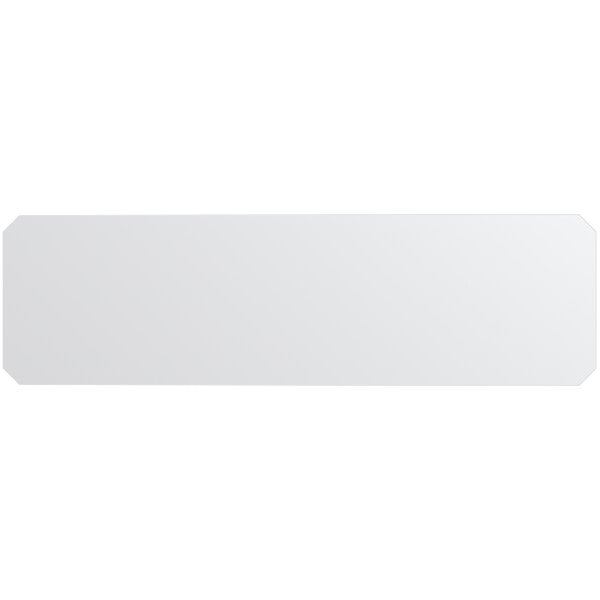 A white rectangular object with black edges on a white background.