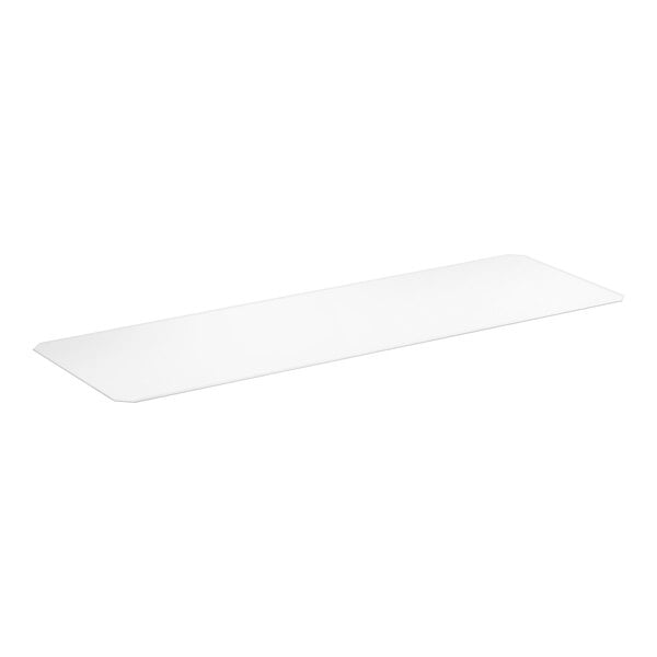 A clear PVC shelf liner measuring 14 inches by 42 inches.
