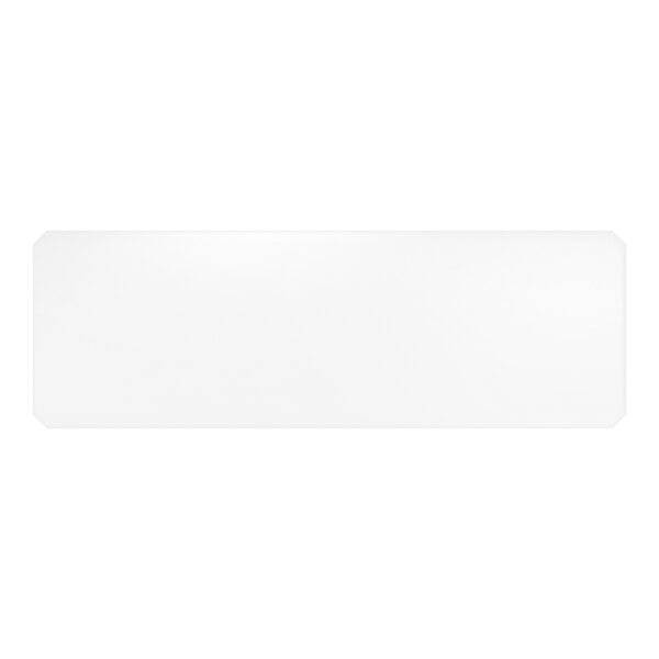 A clear rectangular PVC shelf liner with slightly rounded corners.