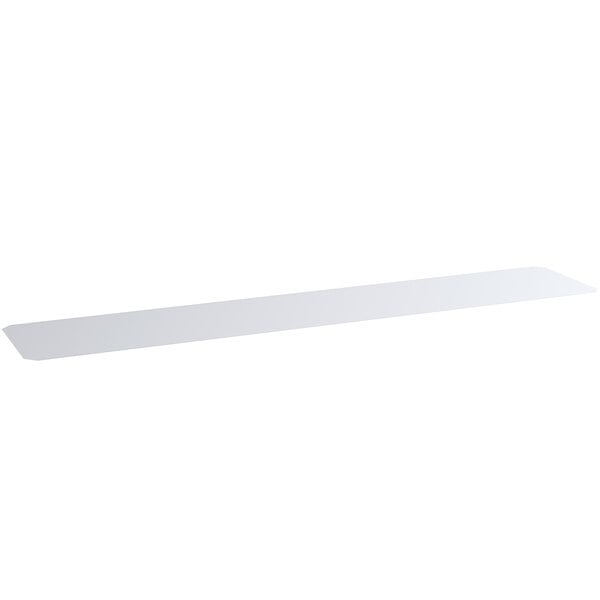A white rectangular PVC shelf liner.