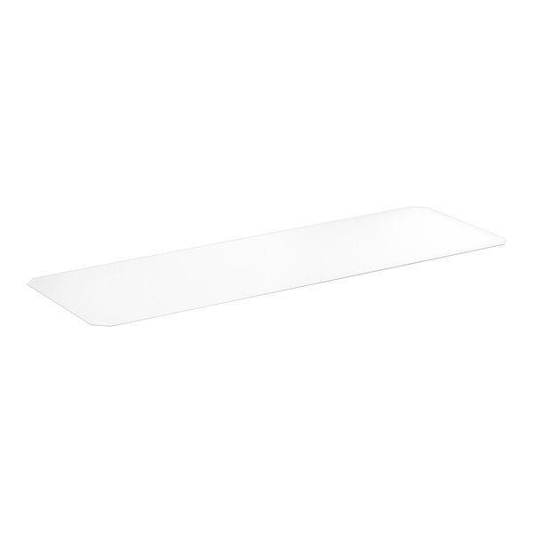 A clear PVC shelf liner measuring 12 inches by 36 inches.