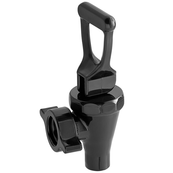 A black plastic Tablecraft Tomlinson spigot with a handle.
