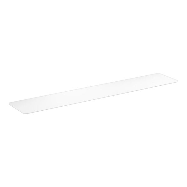A clear PVC shelf liner measuring 12 inches by 60 inches.