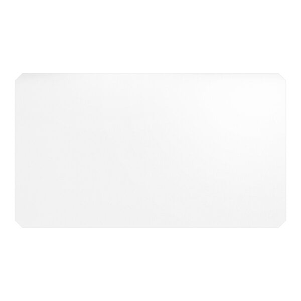 A clear PVC shelf liner measuring 24 inches by 42 inches with slightly rounded corners.