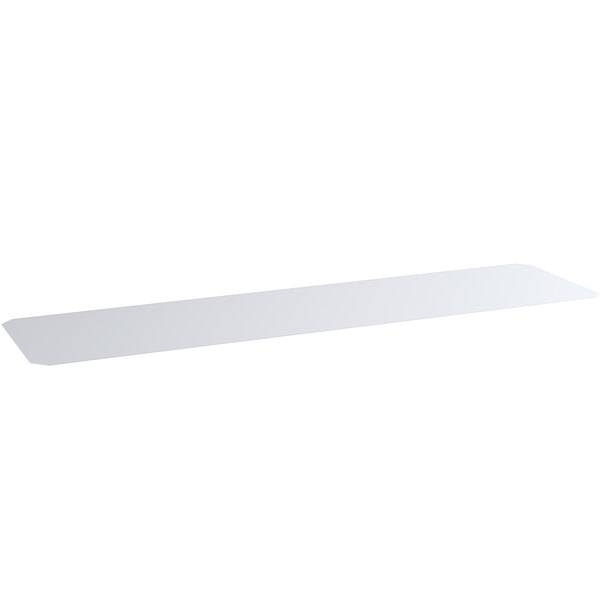 A white rectangular object on a white background.