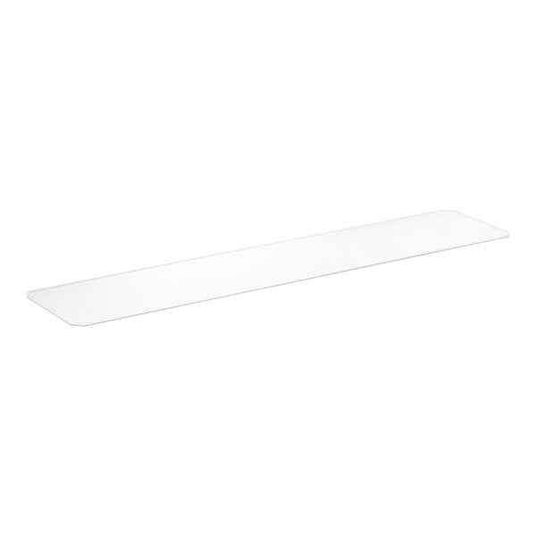 A clear PVC shelf liner measuring 12 inches by 54 inches.