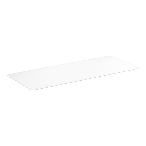 A clear PVC shelf liner measuring 18 inches by 42 inches.