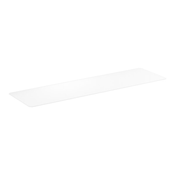 A clear PVC shelf liner measuring 21 inches by 72 inches.