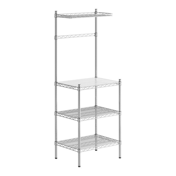 A Regency chrome wire shelving kit with four shelves.
