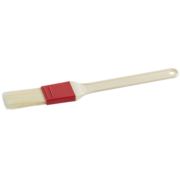 Thermohauser 1 1/4W Long Natural Bristle Pastry / Basting Brush with  Plastic Handle
