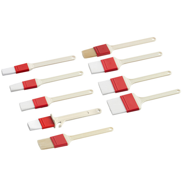 Choice 3-Piece Polyester Bristle Pastry / Basting Brush Set