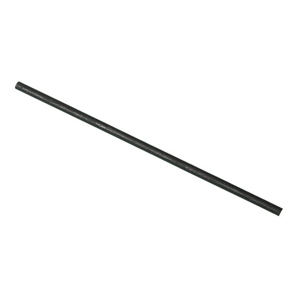 A long black stick on a white background.