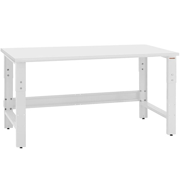 A white BenchPro workbench with a metal frame.