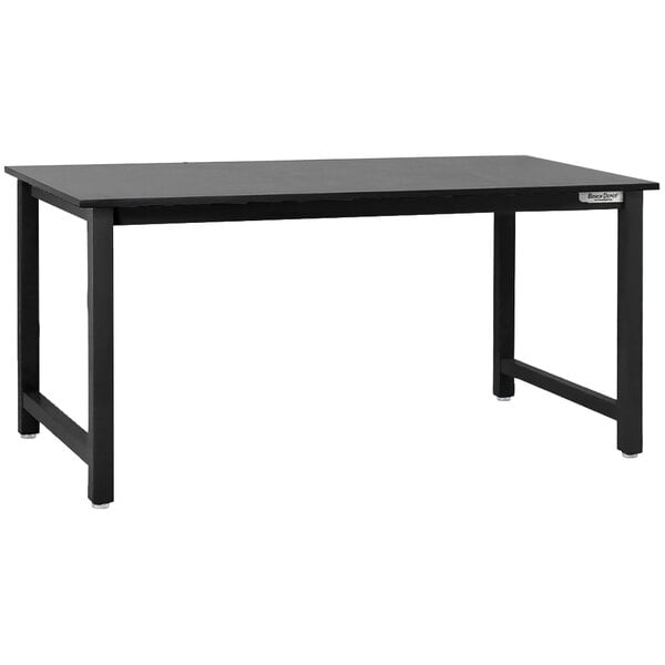 A black rectangular BenchPro workbench with black legs.