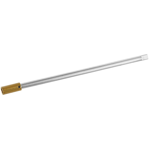 A long silver rod with a gold end.