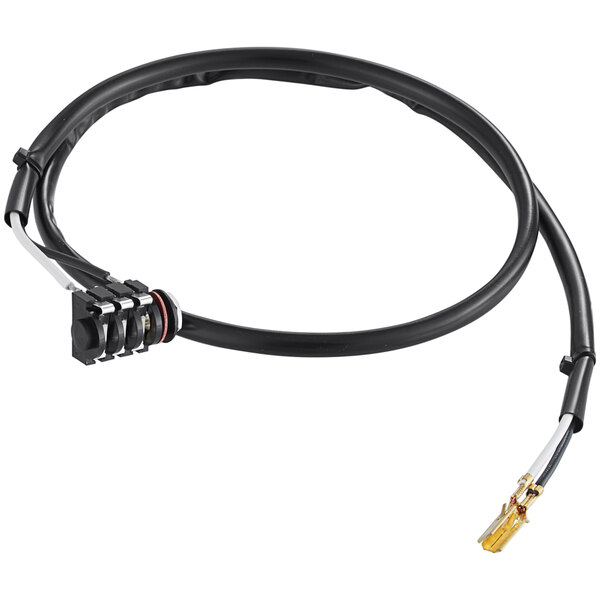 A black Narvon base jack cable with a gold connector.